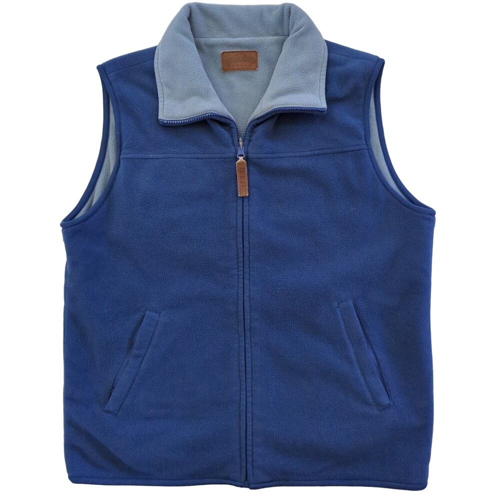 PENDLETON Two Tone Blue Reversible Outerwear Full Zip Fleece Vest Men's Size M